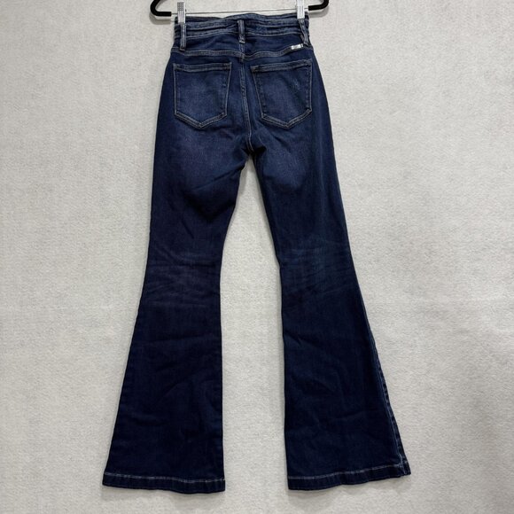 KanCan Jeans Womens 3/25 High Rise Curvy Flare Button Fly Stretch KB6026D-CV - Picture 7 of 12